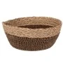 BROWN ROUND WICKER BASKET D26X12CM