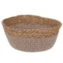 GREY ROUND WICKER BASKET D26X12CM