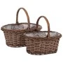 SET 2 NATURAL WICKER BASKET 47Χ33Χ20 39Χ27Χ18CM