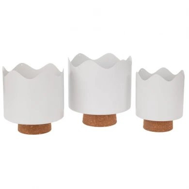 ΣΕΤ 3 ΛΕΥΚΑ ΜΕΤΑΛΛΙΚΑ ΚΑΣΠΩ ΑΠΌ ΦΕΛΛΟ ΚΑΙ ΜΕΤΑΛΛΟ D19X21 D17X19 14X17EK