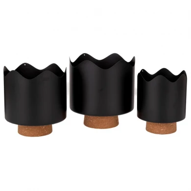 ΣΕΤ 3 ΜΑΥΡΑ ΜΕΤΑΛΛΙΚΑ ΚΑΣΠΩ ΑΠΌ ΦΕΛΛΟ ΚΑΙ ΜΕΤΑΛΛΟ D19X21 D17X19 14X17EK