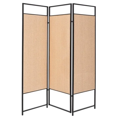 BLACK METAL SCREEN 120X160CM