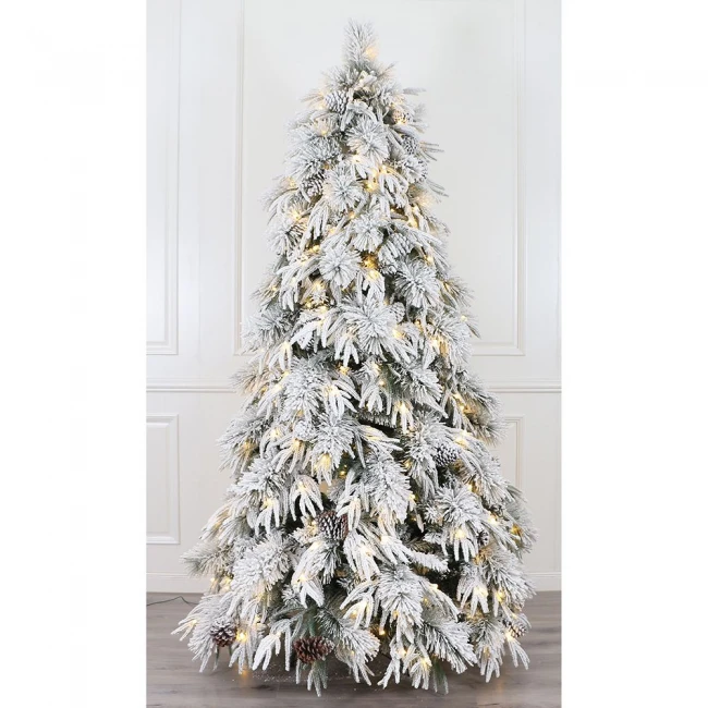 ΔΕΝΤΡΟ PRE-LIT SNOWY WONDERLAND 240ΕΚ ΜΕ 450 LED ΛΕΥΚΑ ΖΕΣΤΑ ΛΑΜΠΑΚΙΑ 8 ΠΡΟΓΡΑΜΜΑΤΩΝ