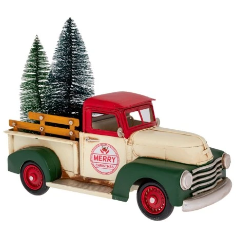 XMAS METAL RETRO TRUCK 25X10X21CM