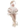 XMAS FABRIC SITTING SANTA IN GOLD COLOR 45CM