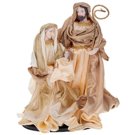 XMAS HOLY FAMILY FIGURINES 30CM IN GOLD COLOR