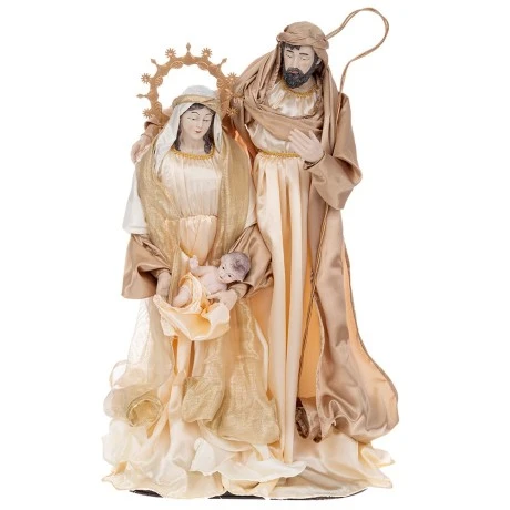 XMAS HOLY FAMILY FIGURINES 90CM IN GOLD COLOR