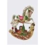 XMAS MULTICOLOR RESIN ROCKING HORSE 34X13X37CM