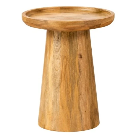 ROUND SIDE TABLE MADE OF WOOD IN NATURAL COLOR D45X60CM