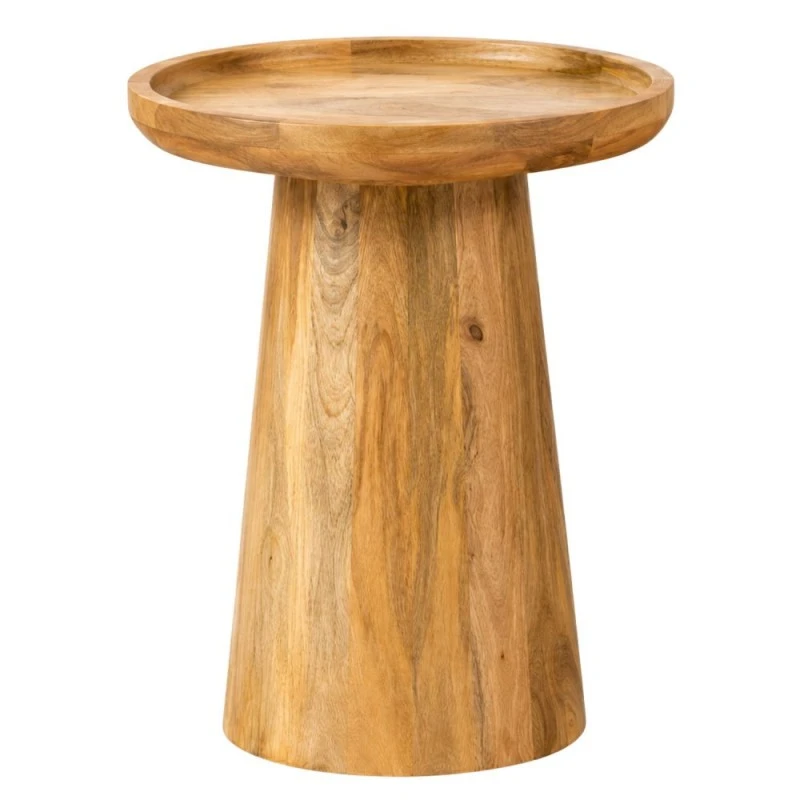 ROUND SIDE TABLE MADE OF WOOD IN NATURAL COLOR D45X60CM