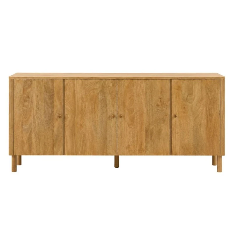 WOODEN SIDEBOARD IN NATURAL LIGHT COLOR 200X40X85CM