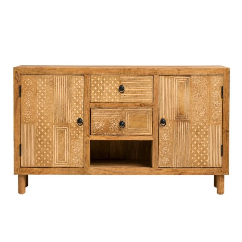 WOODEN VINTAGE SIDEBOARD WITH 2 CABINETS AND 2 DRAWERS 160Χ40Χ90CM