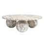 WHITE MARBLE COFFEE TABLE D90X30CM