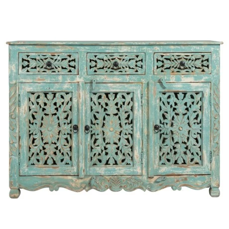 VINTAGE WOODEN SIDEBOARD IN VERAMANT COLOR 135X40X90CM