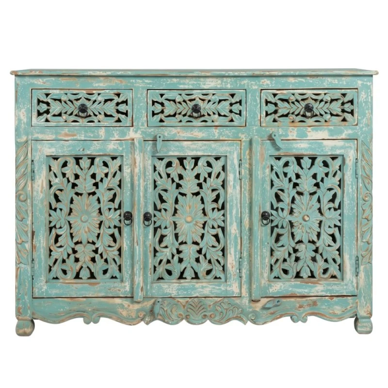 VINTAGE WOODEN SIDEBOARD IN VERAMANT COLOR 135X40X90CM
