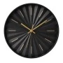 PLASTIC WALL CLOCK IN BLACK COLOR WITH GOLD DETAILS D30,5X4CM