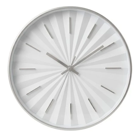 PLASTIC WALL CLOCK IN WHITE COLOR WITH GOLD DETAILS D30,5X4CM