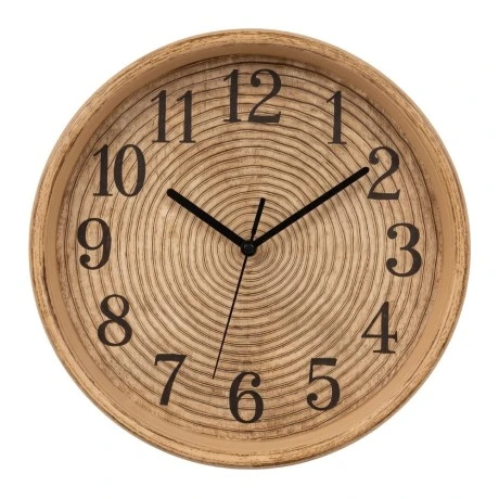 PLASTIC WALL CLOCK IN BEIGE COLOR D30X4,5CM