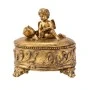 GOLD RESIN TRINKET BOX WITH ANGEL 16X12X16CM