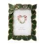 RESIN EMBOSSED GREEN LEAF PHOTO FRAME 10X15CM