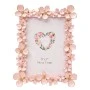 WHITE RESIN PHOTO FRAME WITH EMBOSSED FLOWERS 13X18CM