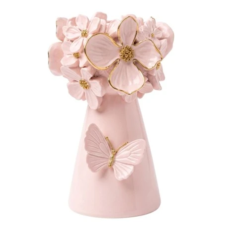WHITE RESIN EMBOSSED FLOWERS CANDLEHOLDER D7X12CM