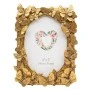 GOL RESIN PHOTO FRAME WITH EMBOSSED BUTTERFLY 13X10X7CM