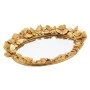 GOLD RESIN  EMBOSSED BUTTERFLY TRAY  27X20X4CM