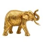 GOLD RESIN ELEPHANT FIGURE 16X7X11CM
