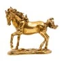 GOLD RESIN HORSE FIGURE 20X7X18CM