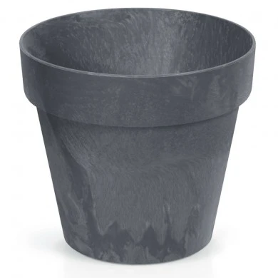 ANTHRACITE PLASTIC PLANTER CUBE BETON EFFECT D 11X10 CM