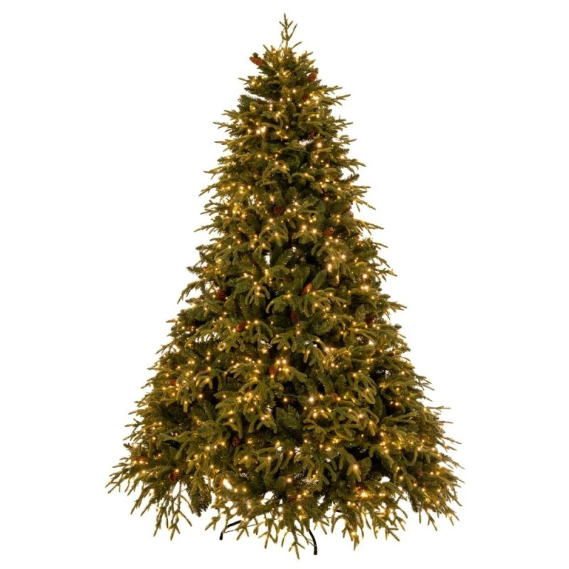CHRISTMAS TREE   PRE LIT FRANKLIN FIR   210CM WITH 1500 WARM WHITE LED AND MULTICLOLOR