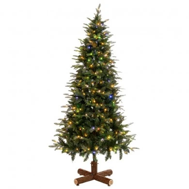 CHRISTMAS TREE PRE-LIT NOBLE FIR 210CM WITH 400 WARM WHITE LED AND MULTICLOLOR