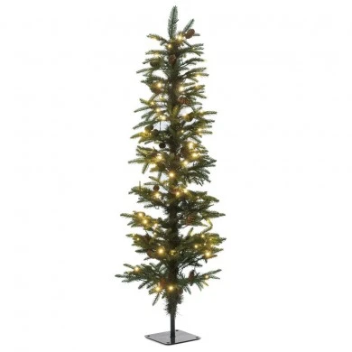 XMAS TREE PRE-LIT PENCIL PINE D40Χ120CM WITH 100 WHITE LED LIGHTS