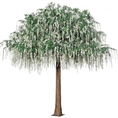 ARIFICIAL TREE WITH GREEN LEAFS AND WHIYE FLOWERS 500CM