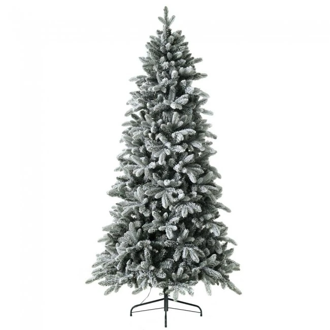 CHRISTMAS TREE SNOW WHITE 210CM WITH 370LED LIGHTS
