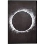 ECLPISE SILVER FOIL PAINTING 83X123CM WITH BLACK FRAME ON PRINTED CANVAS