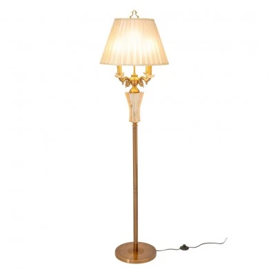 DECO FLOOR LAMP WITH FOLD SHADE AND 4 LAMPS