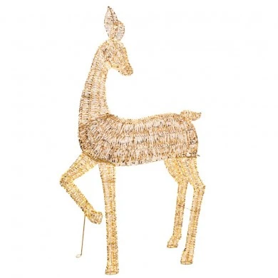 ILLUMINATED GOLD REINDEER 230CM WITH 4400 WARM WHITE LED IP44