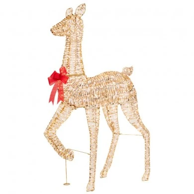 ILLUMINATED GOLD REINDEER 80Χ28Χ155CM WITH 960 WARM WHITE LED IP44