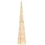 ILLUMINATED GOLD CONE 28X28X150CM WITH 720 WARM WHITE LED IP44