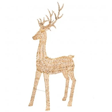 ILLUMINATED GOLD REINDEER 270CM WITH 5200 WARM WHITE LED IP44