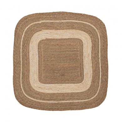 NATURAL ROPE SQUARE CARPET 100X100CM
