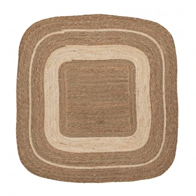 NATURAL ROPE SQUARE CARPET 120X120CM