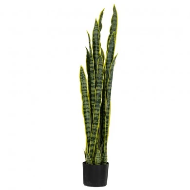ARTIFICIAL SANSEVIERIA PLANT 115CM WITH 30 LEAVES IN PLASTIC POT D17X14.5CM