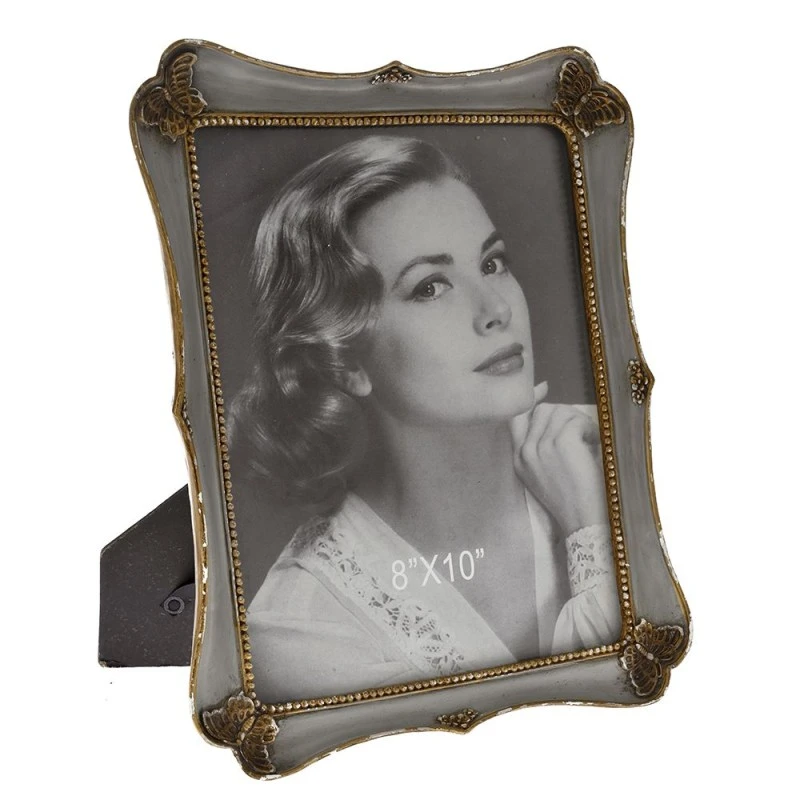 GREY POLYRESIN PHOTO FRAME 26X31 CM FOR 20X25 PHOTO