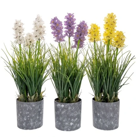 ARTIFICIAL LAVENDER PLANT 13Χ52CM IN PLASTIC POT 3 COLOURS