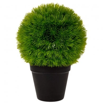 ARTIFICIAL GREEN GRASS BALL IN POT D19X26CM