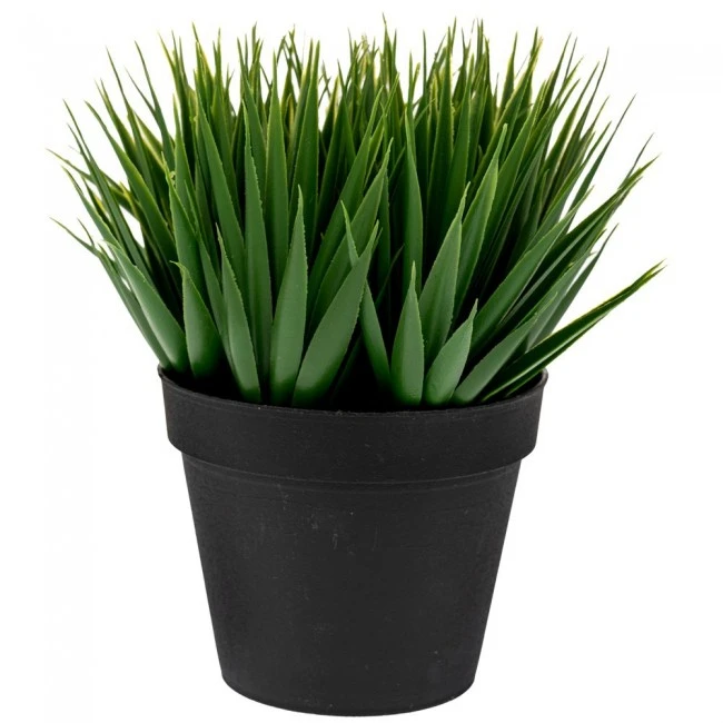 ARTIFICIAL GREEN PLANT 10Χ19CM IN BLACK PLASTIC POT
