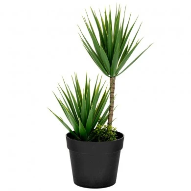 ARTIFICIAL GREEN PLANT 10Χ30CM IN BLACK PLASTIC POT
